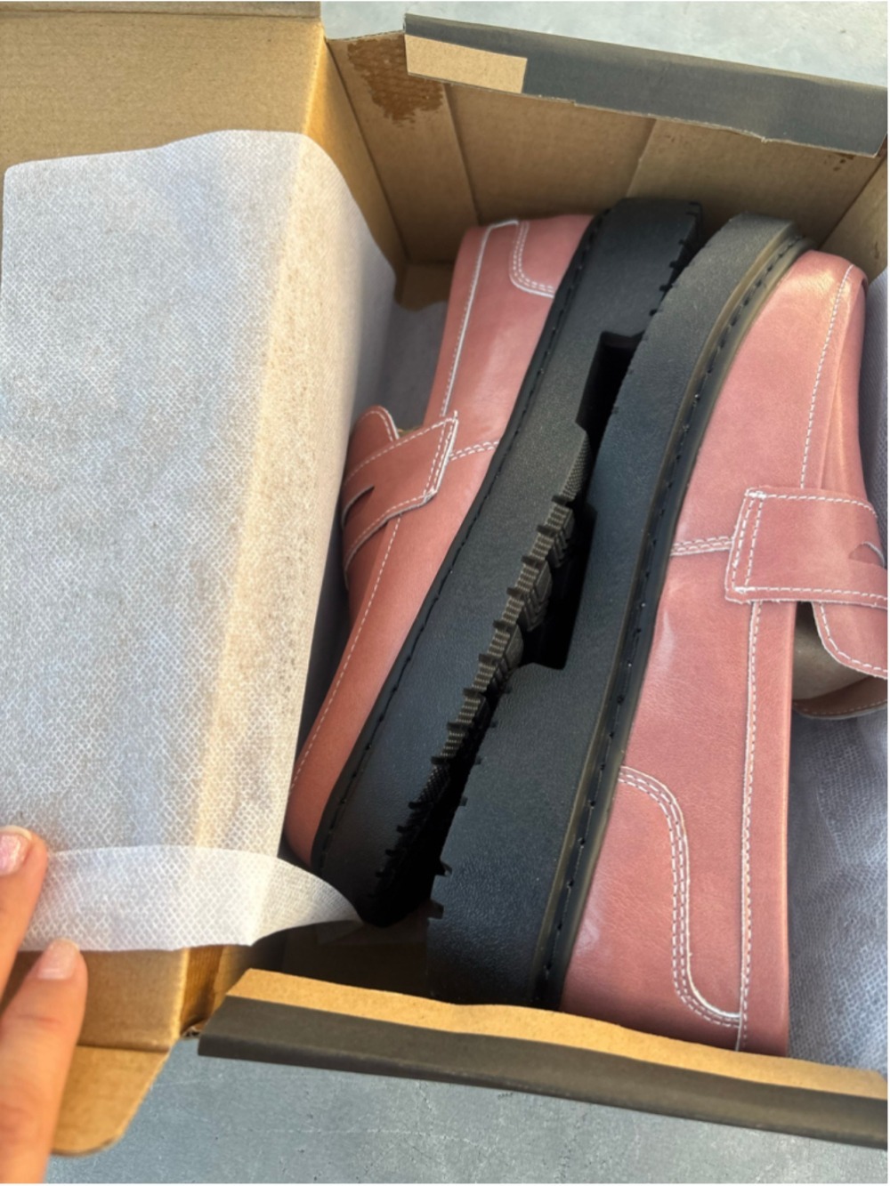 Women Pink Penny Loafers - Picture 7 of 8